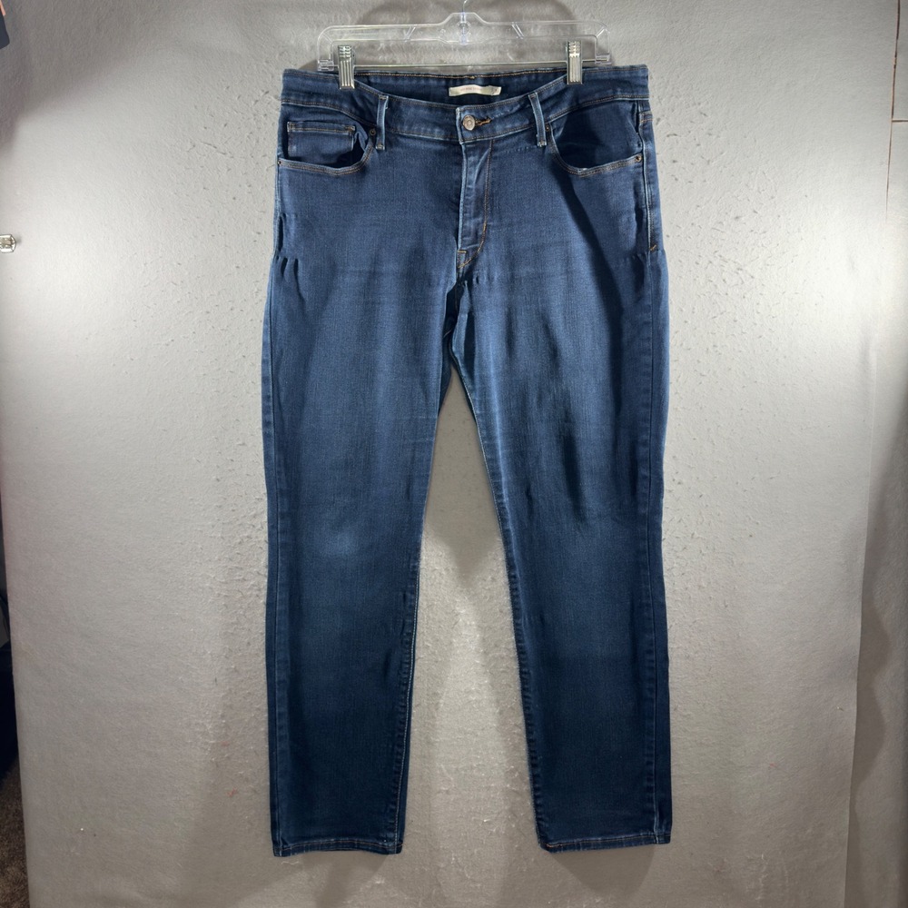 2129 | Levi's Mid Rise Skinny Jeans Dark Wash Blue Women 16 (33x30)